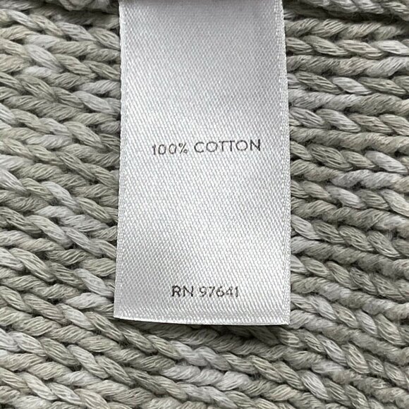 Pure Jill Womens Open Front Gray Knit Kimono Sleeve Cardigan Cotton Sweater M - Picture 7 of 10